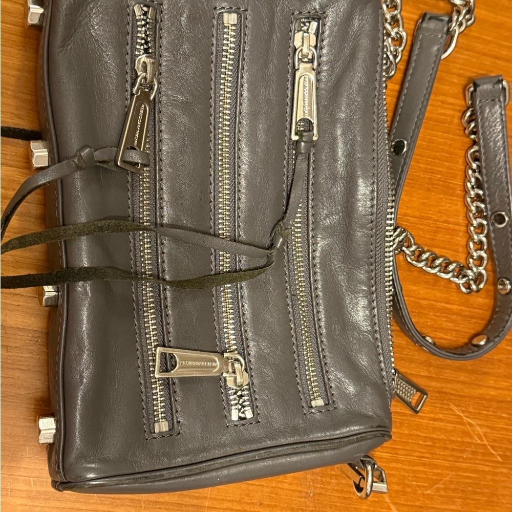Rebecca Minkoff Charcoal Leather Crossbody Bag
